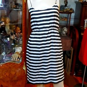 J Crew size 0 Black and White Striped Dress Awesome